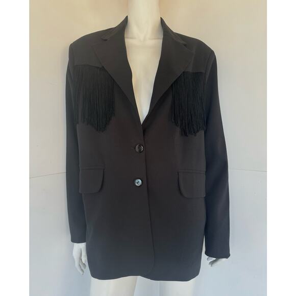 Farm Rio oversized black western blazer sz M - Picture 1 of 8